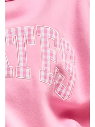 Embroidered "Pilates" Mock Neck Sweatshirt