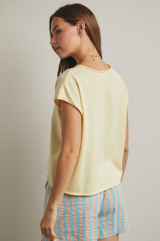 Rachel Rolled Hem Knit Sweater