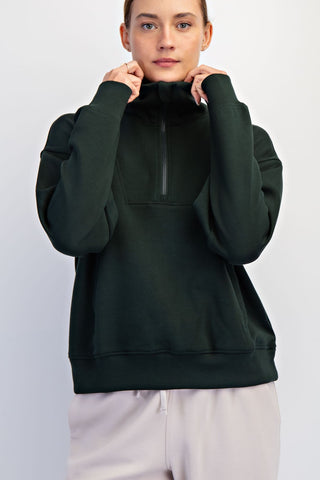 Regency Green Quarter Zip Scuba Pullover
