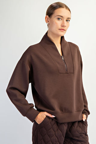 Modal Scuba Luxe Half-Zip Jacket Set