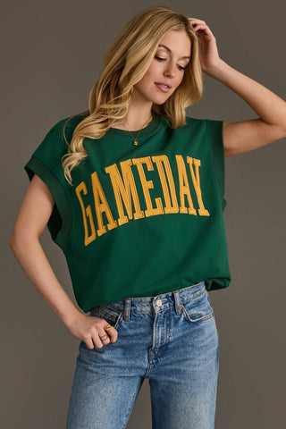 Green Gold Gameday SS Sweatshirt Tee