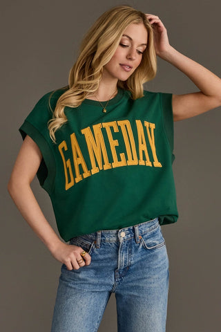 Green Gold Gameday SS Sweatshirt Tee