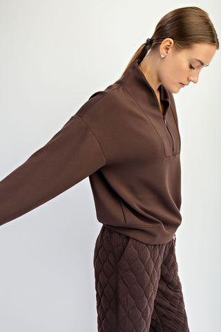 Modal Scuba Luxe Half-Zip Jacket Set