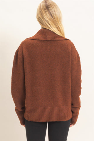 Button-Up Collared Sweater