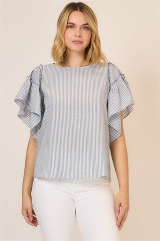 Coastal Riviera Ruffle Top