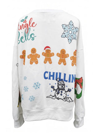 Ivory Christmas Graphic Sweatshirt