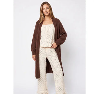 Maxi Open Cardigan w/Balloon Sleeve Detail