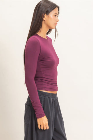 Crew Neck Long Sleeve Top