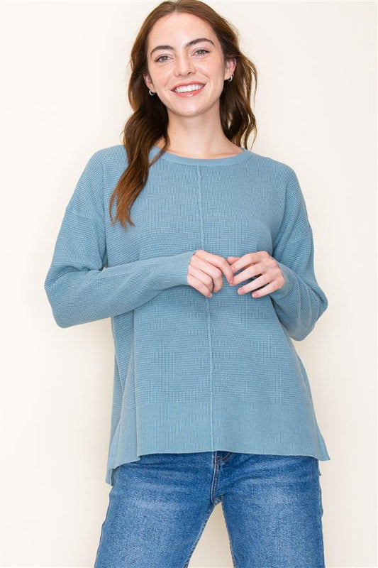 Jade Center Seam Sweater | JQ Clothing Co.