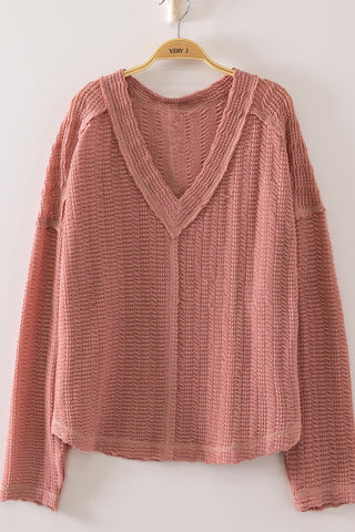 Curvy Open Weave Layering Top