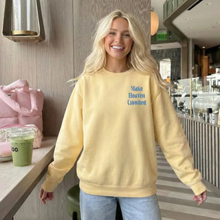 Make Heaven Crowded Back Print Sweatshirt