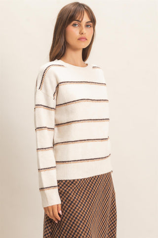 Striped Crew Neck Sweater