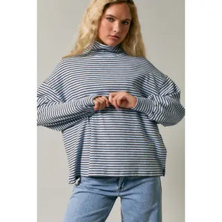 Mock Neck Oversized Knit Top