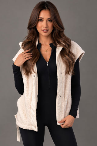 Cozy Ivory Fleece Vest