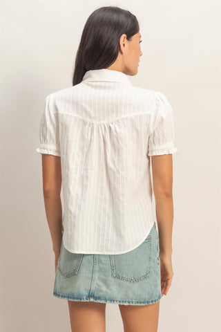 Button-up Puff SS Shirt