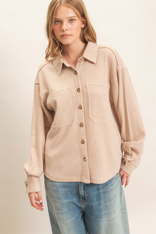 Corduroy Button-Up Shirt