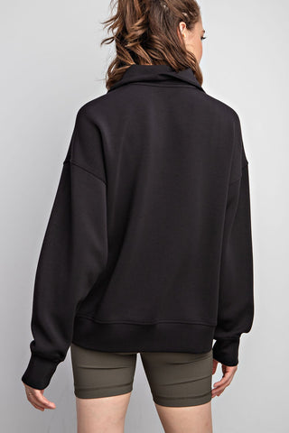 Modal Scuba Quarter Zip Cropped Wide Set