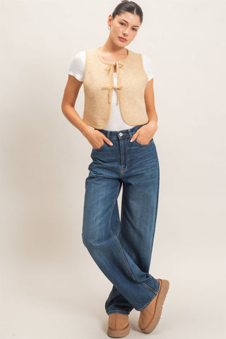 Sweater Vest With Front Ties