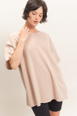 Mineral Wash Oversized Crew Tee