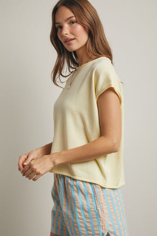 Rachel Rolled Hem Knit Sweater