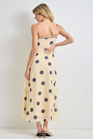Polkadot Strap Midi Dress