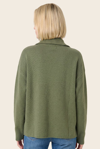 Mock Neck Half Zip Pullover Sweater