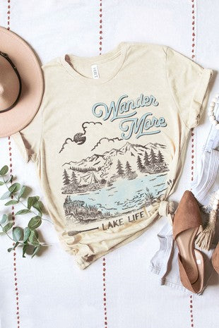 Wander More Lake Life Short Sleeve Graphic Tee