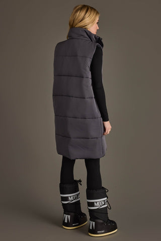 Sleek Dark Gray Long Vest