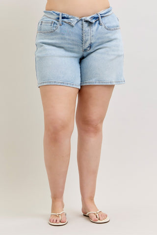 Curvy Foldover Waistband HW Slim Short