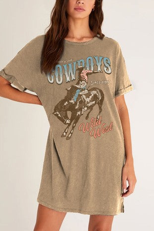 Bronc Ridin Graphic Dress | JQ Clothing Co.