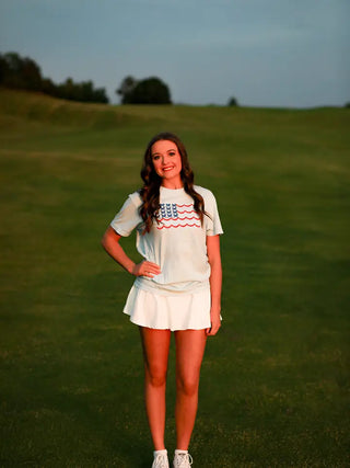 Flag Bow Graphic Tee Shirt
