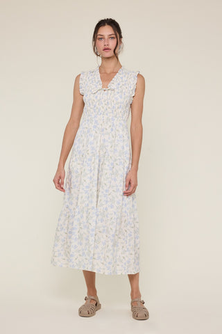 Flirty Floral Smocked Midi Dress