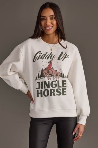 Giddy Up Jingle Horse Sweatshirt