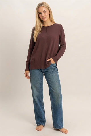 Roll Neck Seam Detail Sweater