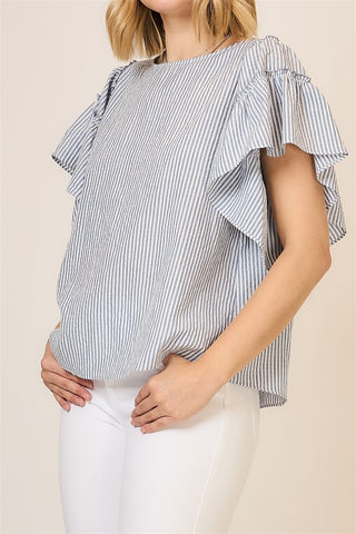 Coastal Riviera Ruffle Top