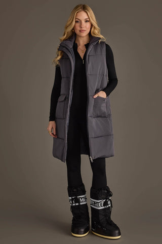 Sleek Dark Gray Long Vest