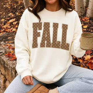 Fall Polka Dot Crewneck Sweatshirt