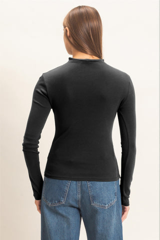 Mock Neck Long Sleeve Top