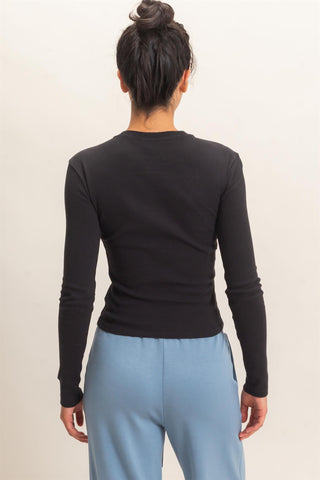 Crew Neck Long Sleeve Top