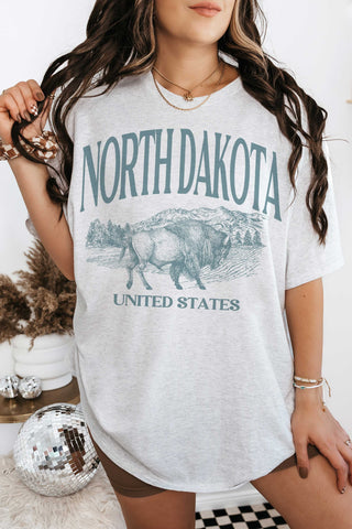 NORTH DAKOTA Oversized Graphic T-Shirt | JQ Clothing Co.