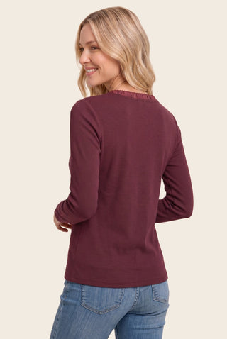 Satin Ruched Button Neck Solid Top