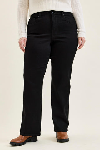 Curvy Black TC Straight Jeans