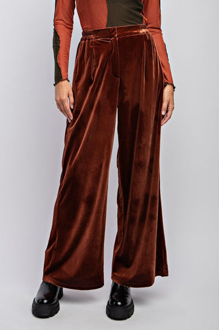 Crushed Velvet Wide Leg Pant | JQ Clothing Co.