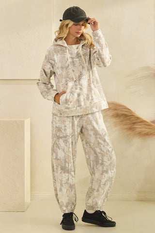 Camo Printed French Terry Pants Set