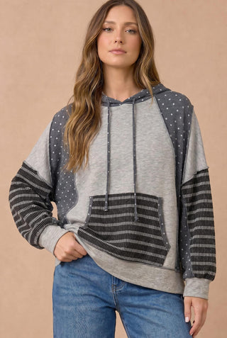 Curvy French Terry Mix Hoodie