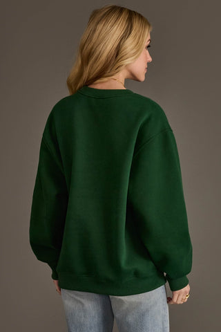 Green Merry Little Cocktail Sweatshirt, view 2