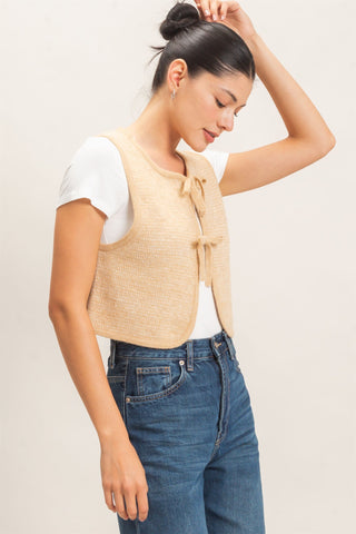 Sweater Vest With Front Ties