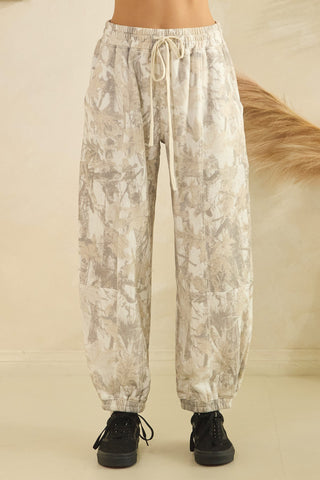 Camo Printed French Terry Pants Set