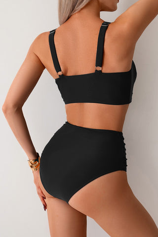 Push Up Two-Piece Ruched Swimsuit