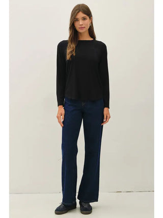 Bamboo Modal Long Sleeve Round Neck Tee